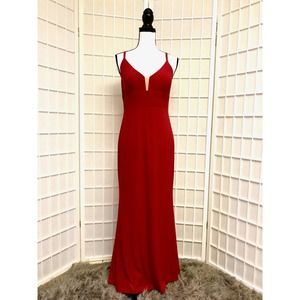 Calvin Klein Red Fit and Flare Gown